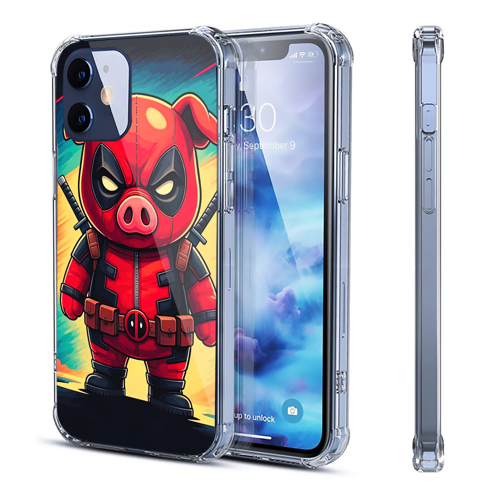 （画像用） Deadpool デッドプール 【iPhone 12シリーズ対応】透明スマホケース（クリアソフトケース）